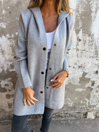 MD | GILET LONG CHIC AVEC CAPUCHE