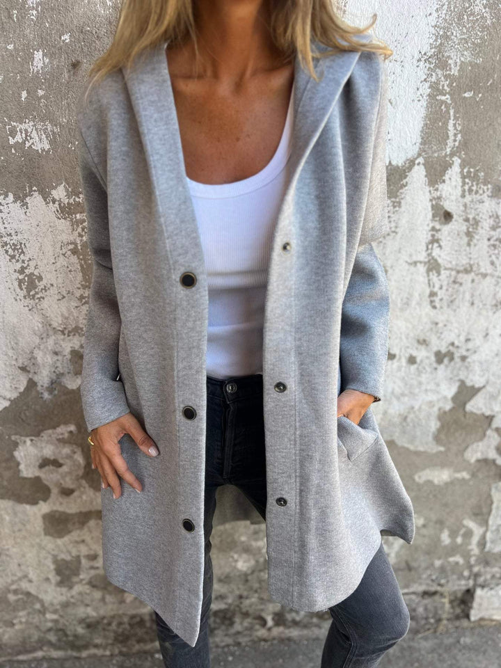 MD | GILET LONG CHIC AVEC CAPUCHE