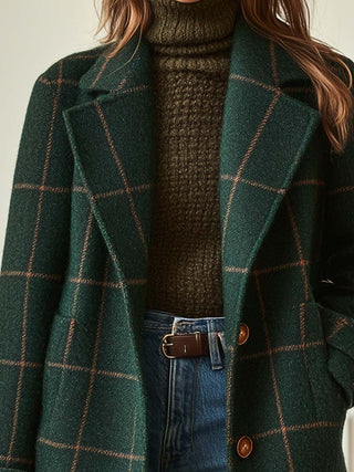 MD | MANTEAU EFFET LAINE À CARREAUX