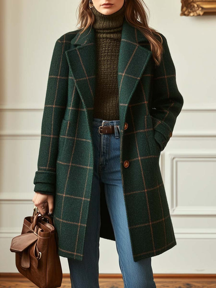 MD | MANTEAU EFFET LAINE À CARREAUX