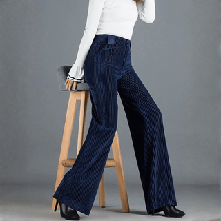 MD | PANTALON EN VELOURS TRICOTÉ TAILLE HAUTE