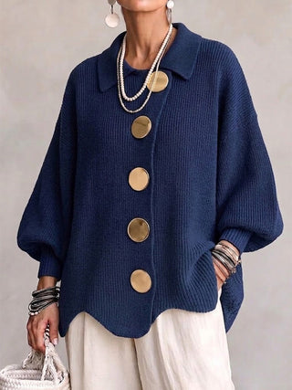 MD | GILET OVERSIZE BOUTONS DORÉS