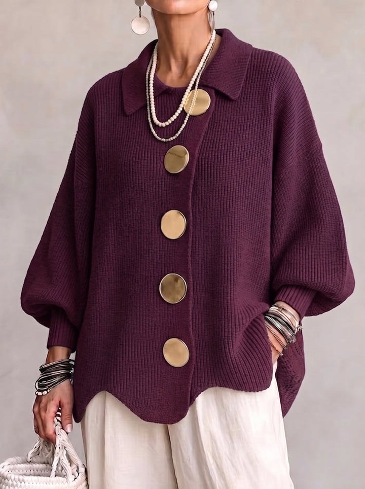 MD | GILET OVERSIZE BOUTONS DORÉS