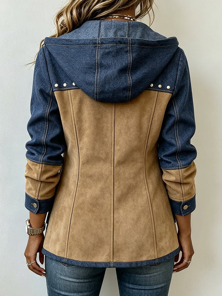 MD | VESTE À CAPUCHE BI-MATIÈRE