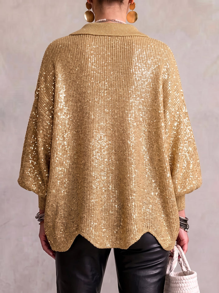 MD | GILET OVERSIZE BOUTONS DORÉS