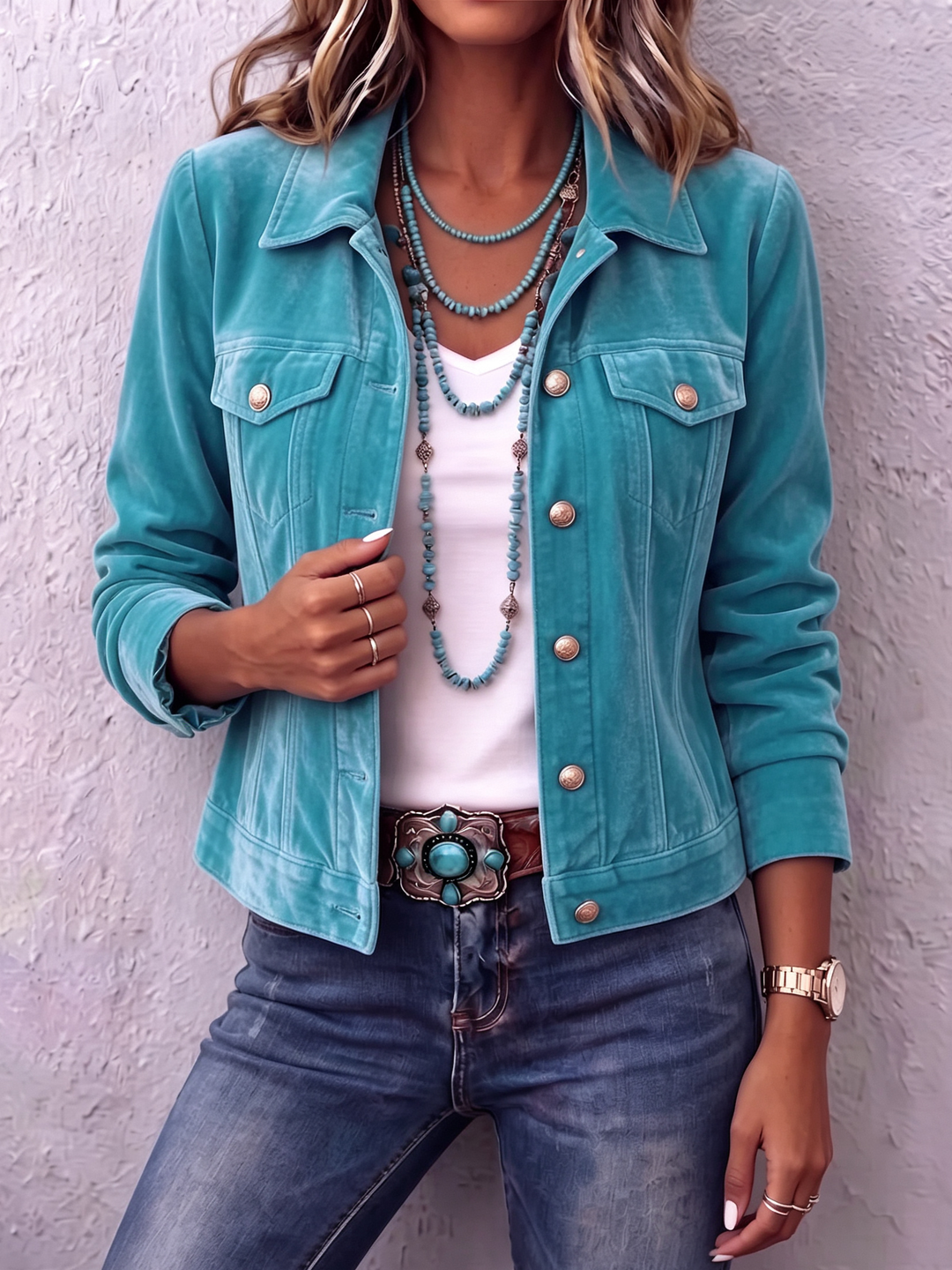 MD | VESTE EN VELOURS BOHÈME