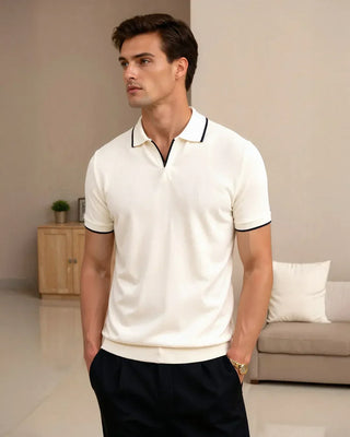 MD | POLO SUR MESURE EN PIQUÉ AVEC DÉTAILS CONTRASTANTS