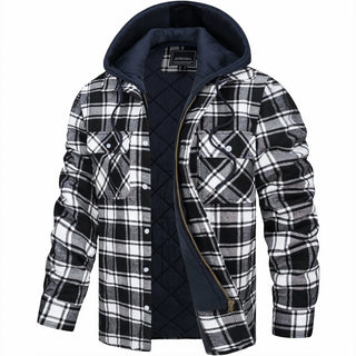 MD | VESTE À CARREAUX AVEC CAPUCHE