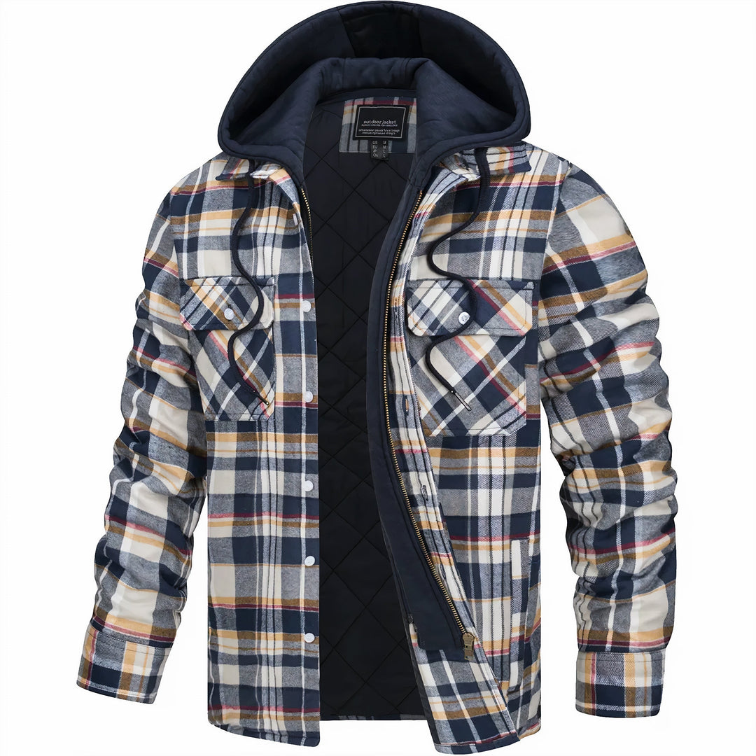 MD | VESTE À CARREAUX AVEC CAPUCHE