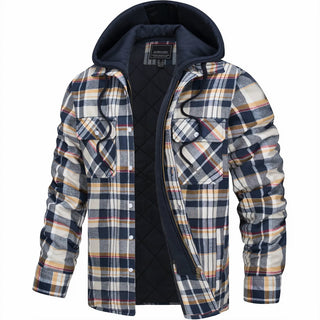 MD | VESTE À CARREAUX AVEC CAPUCHE