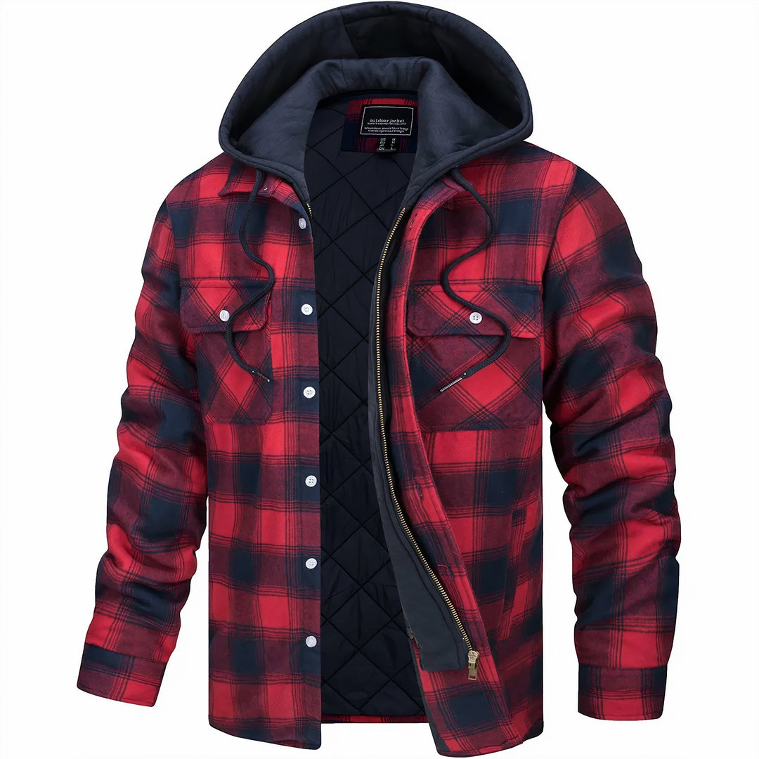 MD | VESTE À CARREAUX AVEC CAPUCHE