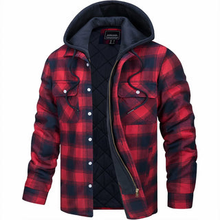 MD | VESTE À CARREAUX AVEC CAPUCHE
