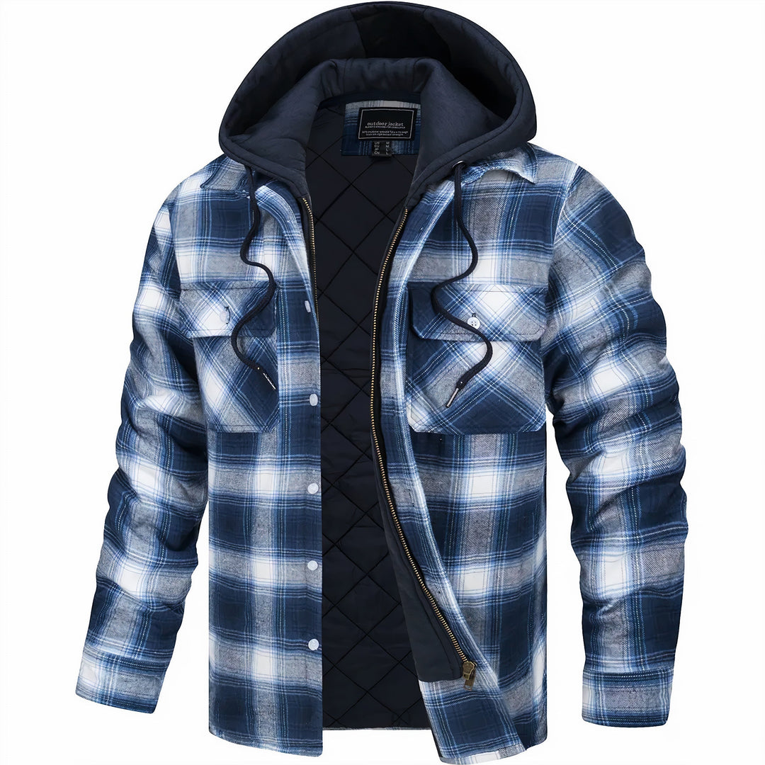 MD | VESTE À CARREAUX AVEC CAPUCHE