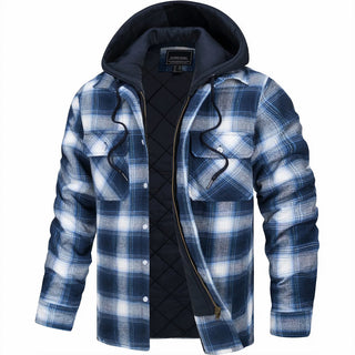 MD | VESTE À CARREAUX AVEC CAPUCHE