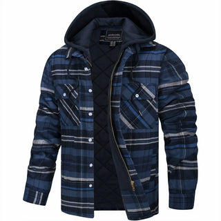 MD | VESTE À CARREAUX AVEC CAPUCHE