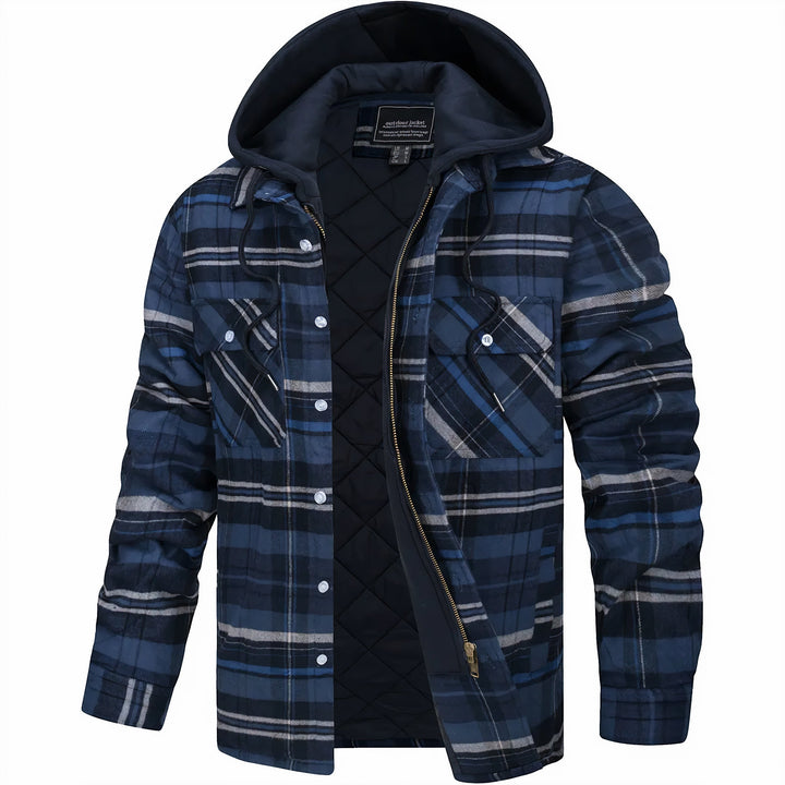MD | VESTE À CARREAUX AVEC CAPUCHE