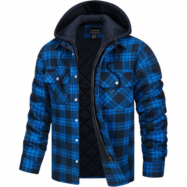 MD | VESTE À CARREAUX AVEC CAPUCHE